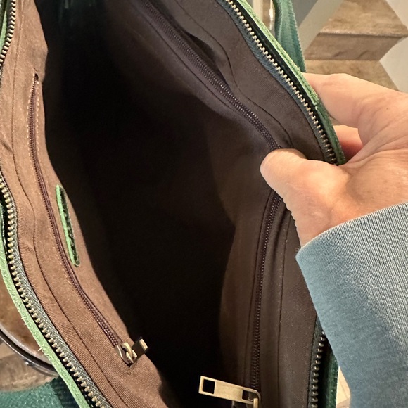 S-Zone Leather Bag Satchel Tote Weekender Bag Commuter Bag - Picture 5 of 10